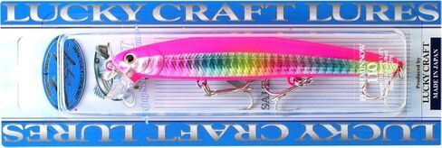 LUCKY CRAFT FlashMinnow 110SP، صيد السمك Jerkbait جنبًا إلى جنب، طُعم العمل، سمك الهلبوت سترايبر كاليكو باس الأبيض القاروص المثالي المتذبذب لصيد الأمواج (639 Pinky Punch) in Kuwait