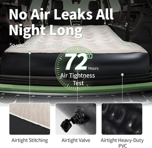 SUV Air Mattress,10inch Car Air Mattress for SUV,Camping Car Bed Mattress with External Pump Pillows Carry Bag in Saudi Arabia