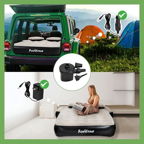 SUV Air Mattress,10inch Car Air Mattress for SUV,Camping Car Bed Mattress with External Pump Pillows Carry Bag in Saudi Arabia