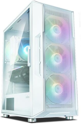 حافظة كمبيوتر مكتبي للألعاب Zalman i3 Neo ATX Mid-Tower RGB، باللون الأسود in Kuwait