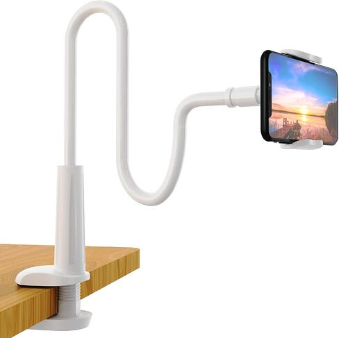 Phone Holder Bed Gooseneck Mount - Flexible Arm 360 Mount Clip Adjustable Bracket Clamp Stand Compatible with Cell Phone 11 Pro XS Max XR X 8 7 6 Plus 5 4, Samsung S10 S9 S8 for Bedroom Desk in Saudi Arabia