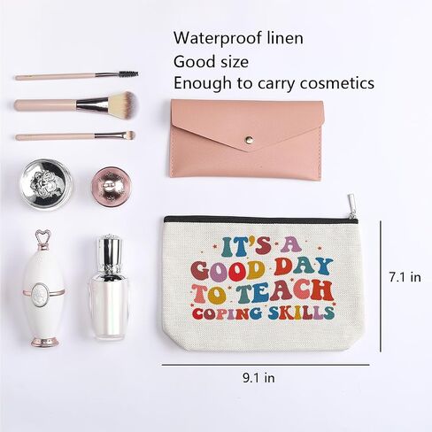 Teacher Gifts Teacher Appreciation Gifts Thank You Gifts for Teachers Women Best Teacher Gifts Christmas Birthday Graduation Gifts Travel Toiletry Makeup Organizer Zipper Pouch in Saudi Arabia