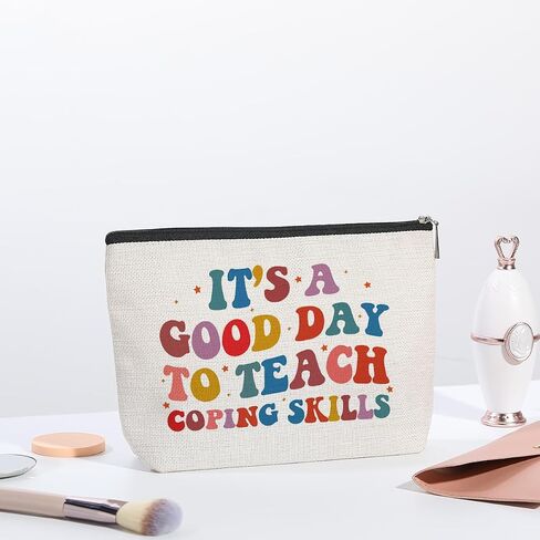 Teacher Gifts Teacher Appreciation Gifts Thank You Gifts for Teachers Women Best Teacher Gifts Christmas Birthday Graduation Gifts Travel Toiletry Makeup Organizer Zipper Pouch in Saudi Arabia