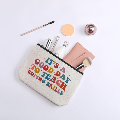 Teacher Gifts Teacher Appreciation Gifts Thank You Gifts for Teachers Women Best Teacher Gifts Christmas Birthday Graduation Gifts Travel Toiletry Makeup Organizer Zipper Pouch in Saudi Arabia