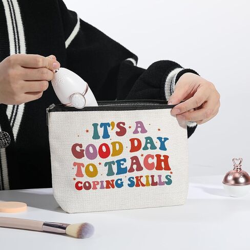 Teacher Gifts Teacher Appreciation Gifts Thank You Gifts for Teachers Women Best Teacher Gifts Christmas Birthday Graduation Gifts Travel Toiletry Makeup Organizer Zipper Pouch in Saudi Arabia