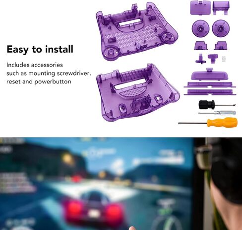 Protective Shell for N64 Retro Video Game Console, Translucent ABS Sturdy Professional Replacement Shell for N64 (Transparent ) in Saudi Arabia