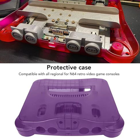Protective Shell for N64 Retro Video Game Console, Translucent ABS Sturdy Professional Replacement Shell for N64 (Transparent ) in Saudi Arabia
