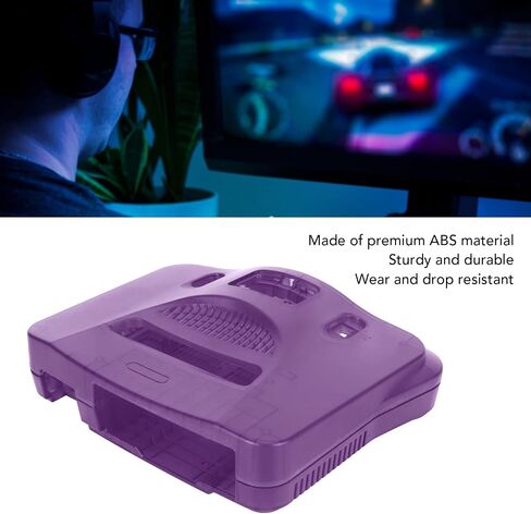 Protective Shell for N64 Retro Video Game Console, Translucent ABS Sturdy Professional Replacement Shell for N64 (Transparent ) in Saudi Arabia
