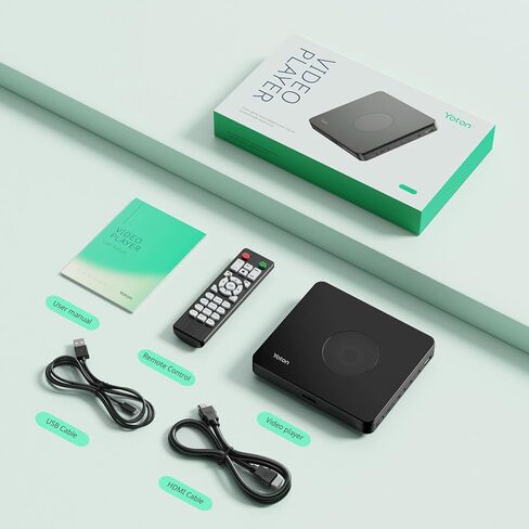 مشغل DVD YOTON HDMI، مشغل DVD صغير للتلفزيون الذكي، مشغل DVD USB لجميع المناطق مع جهاز تحكم عن بعد، مشغل أقراص مضغوطة للترفيه المنزلي، لا يدعم Blu-ray in Kuwait