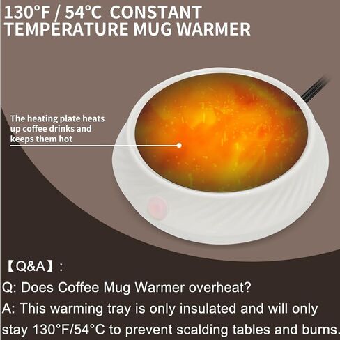 Candle Coffee Mug Cup Warmer Timer with Auto Off Function Suitable for Bedroom Study Room Living Room Kitchen to Heat Milk Tea Coffee Drinks and Melting Wax Safe Release of Scent in Saudi Arabia
