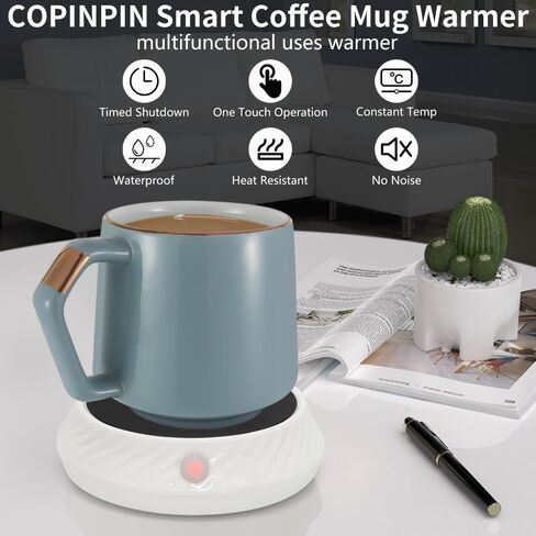 Candle Coffee Mug Cup Warmer Timer with Auto Off Function Suitable for Bedroom Study Room Living Room Kitchen to Heat Milk Tea Coffee Drinks and Melting Wax Safe Release of Scent in Saudi Arabia