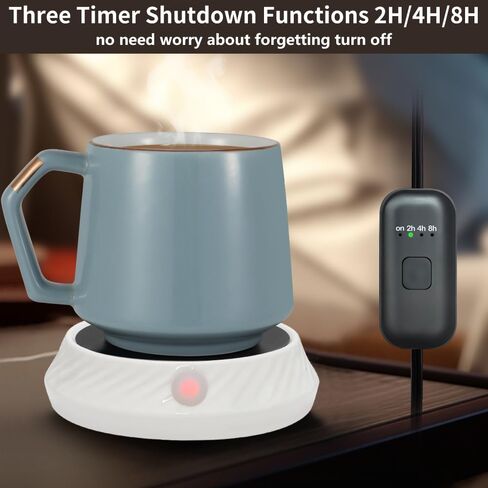 Candle Coffee Mug Cup Warmer Timer with Auto Off Function Suitable for Bedroom Study Room Living Room Kitchen to Heat Milk Tea Coffee Drinks and Melting Wax Safe Release of Scent in Saudi Arabia