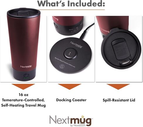 Nextmug Go - Temperature-Controlled, Self-Heating Travel Mug (Slate Blue - 16 oz.) in Saudi Arabia