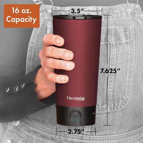 Nextmug Go - Temperature-Controlled, Self-Heating Travel Mug (Slate Blue - 16 oz.) in Saudi Arabia