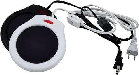 Home&Office Desktop Electric Mug Warmer-Coffee/Tea/Cocoa/Soup-Scented Candles Gift for Winter 1pcs(White and Black (CFW001-White) in Saudi Arabia