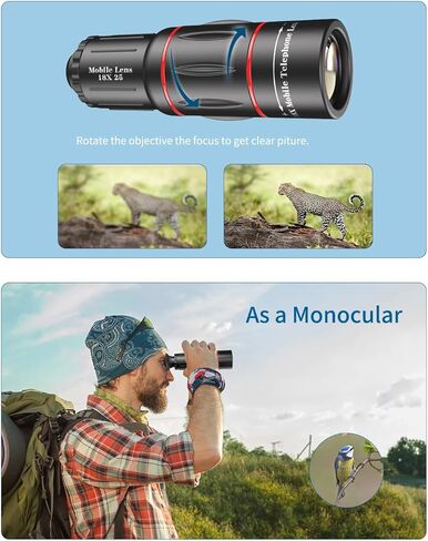 مجموعة التصوير الفوتوغرافي للهاتف 4 في 1 من APEXEL، مجموعة عدسات مع حامل ثلاثي مرن للهاتف، وعدسة تليفوتوغرافي 18X، وعين السمكة، وعدسة ماكرو وزاوية واسعة لهاتف iPhone 13/12/11 //XS Max/XR/XS/X Samsung One Plus in Kuwait