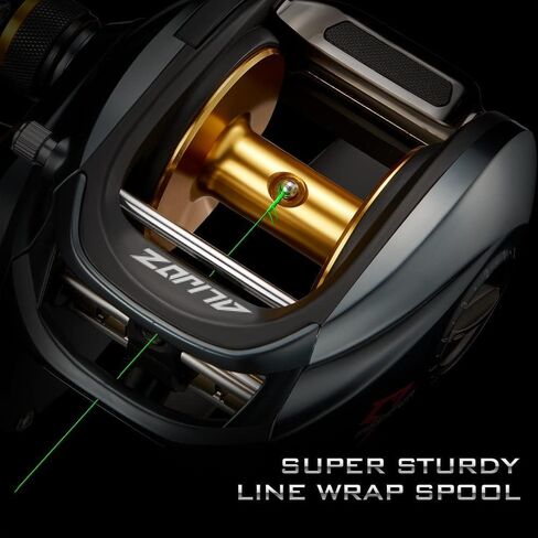 بكرة صيد السمك Piscifun Alijoz Baitcaster، بكرة صب الطعم بإطار من الألومنيوم مقاس 300، أقصى سحب 33 رطل، بكرة صب منخفضة للمياه العذبة والمياه المالحة للمسك، متوفرة بنسبة تروس 6.6:1/8.1:1 in Kuwait