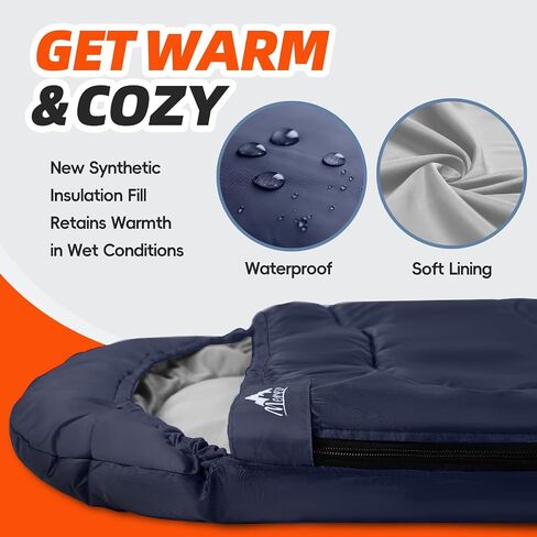 MEREZA Sleeping Bags XL for Adults Mens Large Wide Sleeping Bag for Camping Backpacking Big and Tall Warm & Cool Weather in Saudi Arabia
