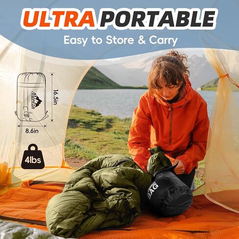 MEREZA Sleeping Bags XL for Adults Mens Large Wide Sleeping Bag for Camping Backpacking Big and Tall Warm & Cool Weather in Saudi Arabia