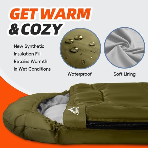 MEREZA Sleeping Bags XL for Adults Mens Large Wide Sleeping Bag for Camping Backpacking Big and Tall Warm & Cool Weather in Saudi Arabia