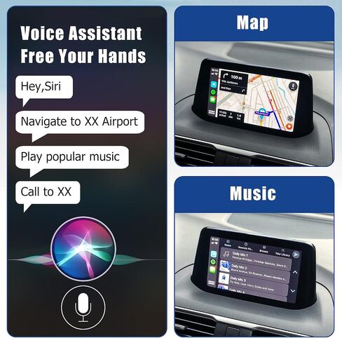 Mazda Carplay and Android Auto Retrofit Kit, TK78-66-9U0C OEM Hub Fits to MZD Connect System, Apple Carplay Adapter Compatible with Mazda 2/3/6/CX3/CX5/CX9/MX5 2015-2020 Year(2024 New Upgraded) in Saudi Arabia