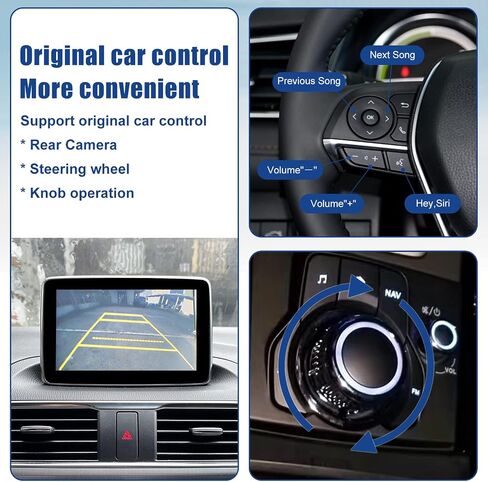 Mazda Carplay and Android Auto Retrofit Kit, TK78-66-9U0C OEM Hub Fits to MZD Connect System, Apple Carplay Adapter Compatible with Mazda 2/3/6/CX3/CX5/CX9/MX5 2015-2020 Year(2024 New Upgraded) in Saudi Arabia
