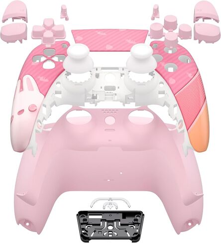 eXtremeRate Cherry Blossom Whisper Full Set Shell with Buttons Touchpad Cover, Custom Replacement Decorative Trim Shell Front Back Plates Compatible with p s 5 Controller BDM-030 BDM-040 BDM-050 in Saudi Arabia