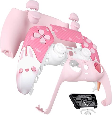 eXtremeRate Cherry Blossom Whisper Full Set Shell with Buttons Touchpad Cover, Custom Replacement Decorative Trim Shell Front Back Plates Compatible with p s 5 Controller BDM-030 BDM-040 BDM-050 in Saudi Arabia