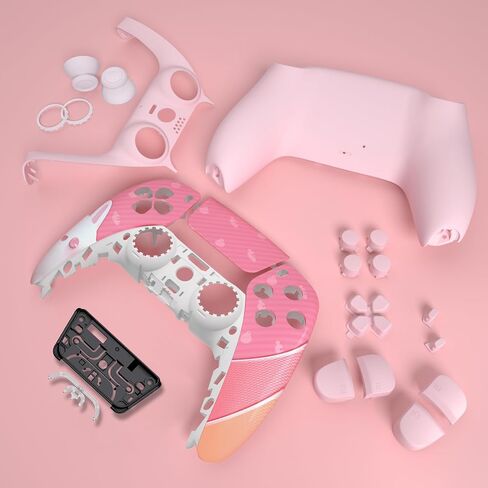 eXtremeRate Cherry Blossom Whisper Full Set Shell with Buttons Touchpad Cover, Custom Replacement Decorative Trim Shell Front Back Plates Compatible with p s 5 Controller BDM-030 BDM-040 BDM-050 in Saudi Arabia