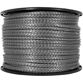 Rope & Cord 12-Strand DYMAX Rope | Gray | 10, 25, 50, 100, 600 ft | ½, ¼, 1/8, 3/8, 5/16 in | Made in The USA