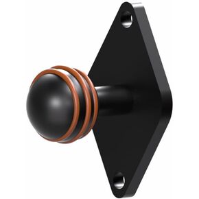 1" Ball Mount with Aluminum Alloy,Compatible with RAM Mounts B Size 1" Double Socket Arms, Suitable for Garmin Devices (Round Plate)