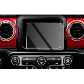 CDEFG for 2018 2019 2020 2021 2022 2023 Wrangler JL/Gladiator JT Center Control Touchscreen Navigation Touch Screen Protector, HD Clear Tempered Glass 9H Scratch Resistance (for 8.4" Screen)