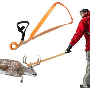 Deer Drag Hunting Accessories for Deer Hunters, Reflective Rope Deer Pulling Harness, Deer Drag Strap with Adjustable Shoulder Strap and Handle, Easy Drag Deer and Other Items