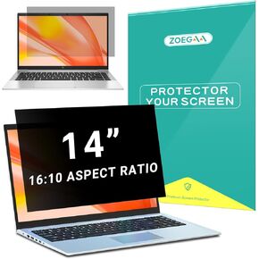 ZOEGAA Laptop Privacy Screen 14 Inch, Privacy Screen 16 10 Compatible with Lenovo/HP/Envy/Dell/Acer/Asus/Thinkpad,16:10 Aspect Removable Anti Glare Blue Light Privacy Screen Filter 14 inch