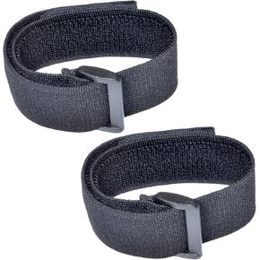 HYS Adjustable Elastic Armband Strap Bundle for Universal Silicone, Leather, Nylon Holster Case with Armband Slots (Black, 2)