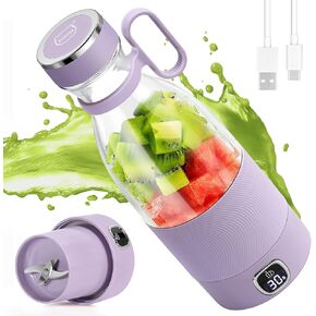 MIAOKE Portable Blender,Fashion Portable Blender for Shakes and Smoothies 11.8 Oz,Magnetic USB Fast Charging Mini Mixer Bottle,Take It for Traveling, Outdoor, Gym, Office, Cars, Gift -PK
