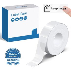 POLONO Genuine P31S Label Maker Tape, Adapted Label Print Paper, 15x40mm(0.59"x1.57"), Self-Adhesive Label Maker Tape Refill for Home/Office, Compatible with P31S Label Maker, 180 Labels, White