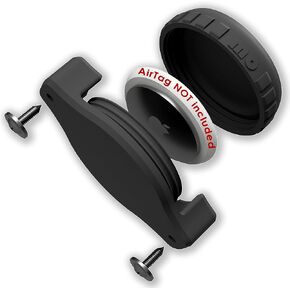 Ultra Strong Neodymium AirTag Magnetic Case for Apple Tag Waterproof AirTag Magnet Holder, Adhesive, Strap Mount Zip-Tied Easy Screw On Secure Attach Air Tag for Car (Magnetic)