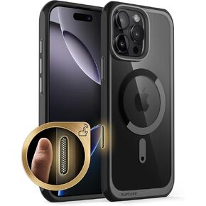 SUPCASE for iPhone 16 Pro Max Case with Camera Control Capture Button (Unicorn Beetle Mag), [Compatible with MagSafe] [Military-Grade Protection] Slim Clear Magnetic Phone Case (Black)