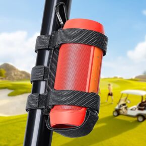 GOFORWILD Portable Speaker Mount, Waterproof Speaker Strap for Bluetooth Wireless Speakers, Compatible with Golf Cart Railing/Bike/Moto/Boat/ATV,Black