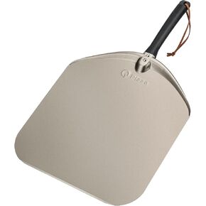 Q Pizza Aluminium Pizza Peel 14 x 16 inch, Extra Large Metal Pizza Turning Paddle Pizza Oven Accessory, Pizza Spatula for Grill Oven Baking Bread Pastry Dough Pie Cake, Easy Storage & Clean