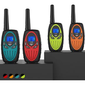 Walkie Talkies Long Range, M880 Two Way Radio for Adults with LCD Screen/Resistance Wakie-Talkies with Noise Cancelling for Men Women Outdoor Cruise Ship (Blue YellowGreen Red Orange)