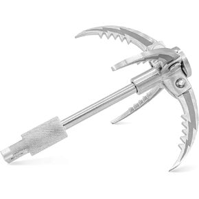 Grappling Hooks - Survival Claw Multifunctional Stainless Steel Hook with 20M(64ft) Static Rock Nylon Rope, Grappling Hook with Rope, Tree Climbing Gear Anchoring Fishing Rescue Vehicle Towing