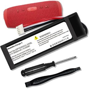8500mAh Battery for JBL Charge 3, GSP1029102A 330SL Speaker, 2024 Upgrade High Capacity 3.7V Battery with Repair Tool Set