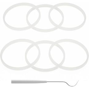 6 PCS Rubber Gaskets 10cm Sealing Gaskets White O-Ring Replacement Parts for Ninja Blender BL480 BL680 BL910 CT680