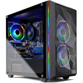 كمبيوتر سطح المكتب Skytech Nebula Gaming PC، Intel i3 10105F 3.7 جيجا هرتز (4.4 جيجا هرتز Turbo Boost)، NVIDIA GTX 1650 4 جيجا GDDR6، 500 جيجا SSD، 16 جيجا DDR4 RAM 3200، 650 وات ذهبي PSU، Wi-Fi، Win 11 Home in Kuwait