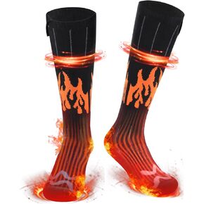 Heated Socks for Men Women - 2022 Upgraded Rechargeable Electric Heated Socks-Unisex Powered Cold Weather Heat Socks for Outdoor Riding Camping Hiking Motorcycle Skiing Warm Winter Socks