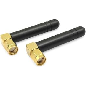 Mini Dual Band WiFi 6 2.4GHz 5GHz 5.8GHz MIMO 802.11 b/g/n/ac/ax RP-SMA Male Right Angle Antenna for FPV WiFi Bluetooth USB Adapter 6E PCIe Card Mini PC Motherboard WiFi Router Wireless Back Up Camera