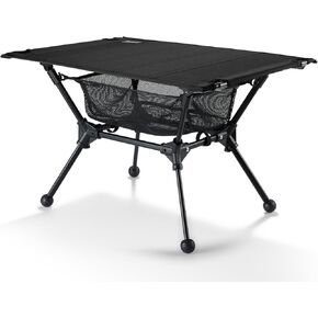 OneTigris Dipper Camping Table, Lightweight Portable Folding Table with Mesh Storage Net, High/Low Options, Ideal for Camping, Hiking, Tailgating, Beach, Picnic, Travel, Backyard