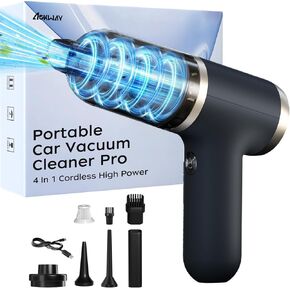 aokway Car Vacuum-Handheld Mini Vacuums,Powerful Suction 14000PA, Lightweight Rechargeable 4-in-1 Mini Vacuum and Blower Used for Car,Keyboard
